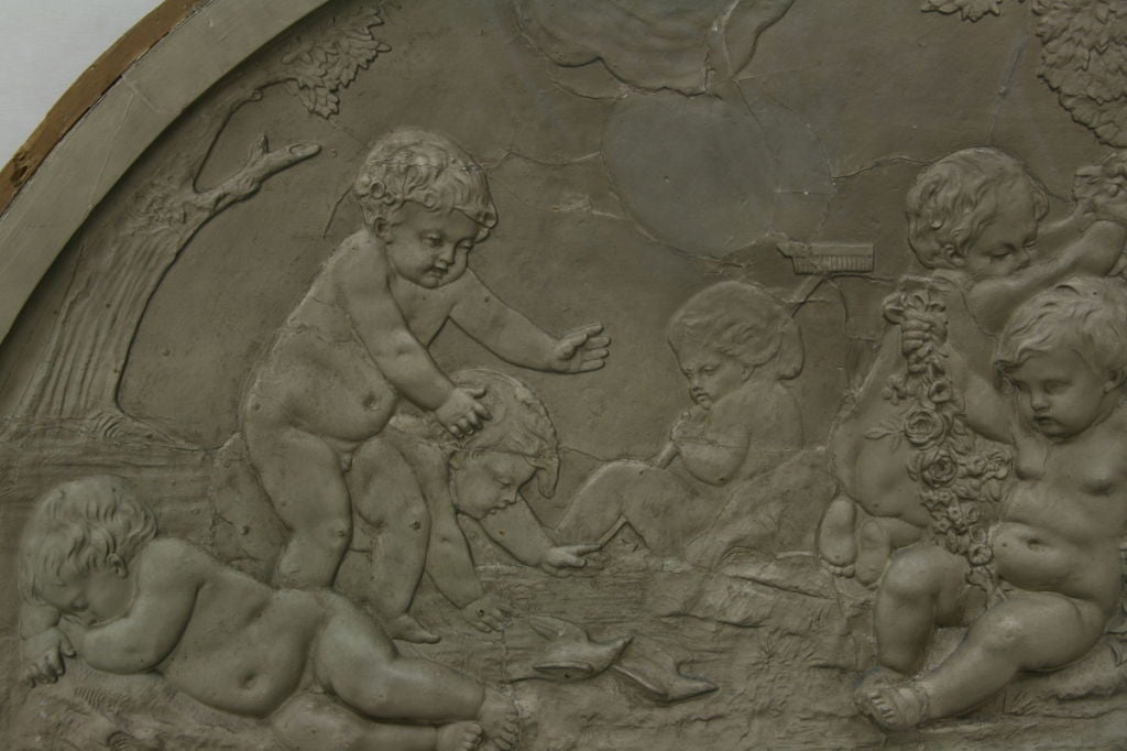 Exceptional French 19th Century Over Door Bacchus Enfants 1