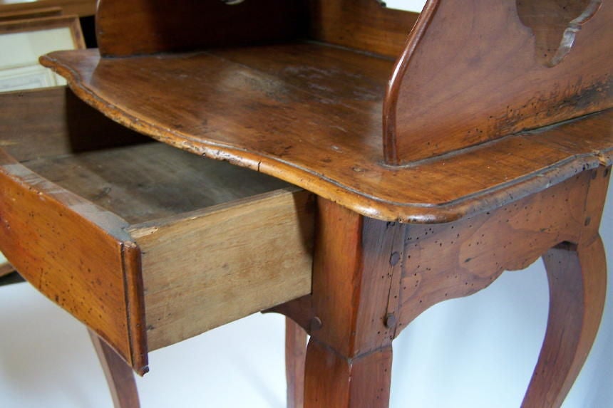 Louis XVI Two Tier Cherrywood Side Table French 18th Century In Excellent Condition For Sale In San Francisco, CA