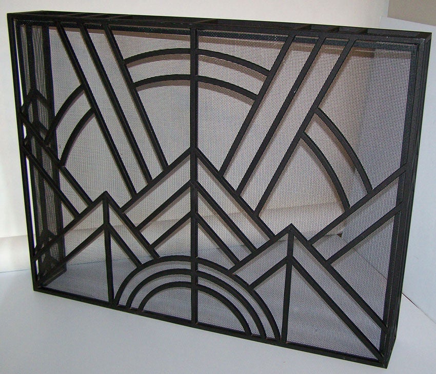 Art Deco Inspired Fire Screen at 1stdibs