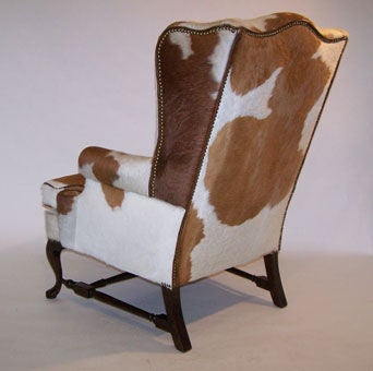 cow print wingback chair