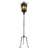 Spanish Gothic Style Wrought Metal Floor Lamp