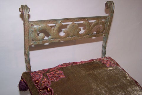 20th Century Beautiful Classic Ancient Style Wrought Metal X Chair