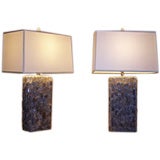 Impressive Pair of Rock Crystal Table Lamps