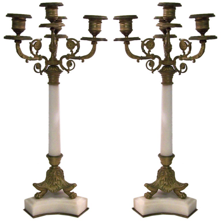 Pair of 19th Century Candleabres