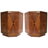 Pair of 1990's Henredon Octagonal Side Cabinets