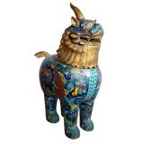 Antique Large Chinese Cloisonne Beast