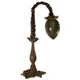 Antique Bronze Venus Fly Trap Lamp