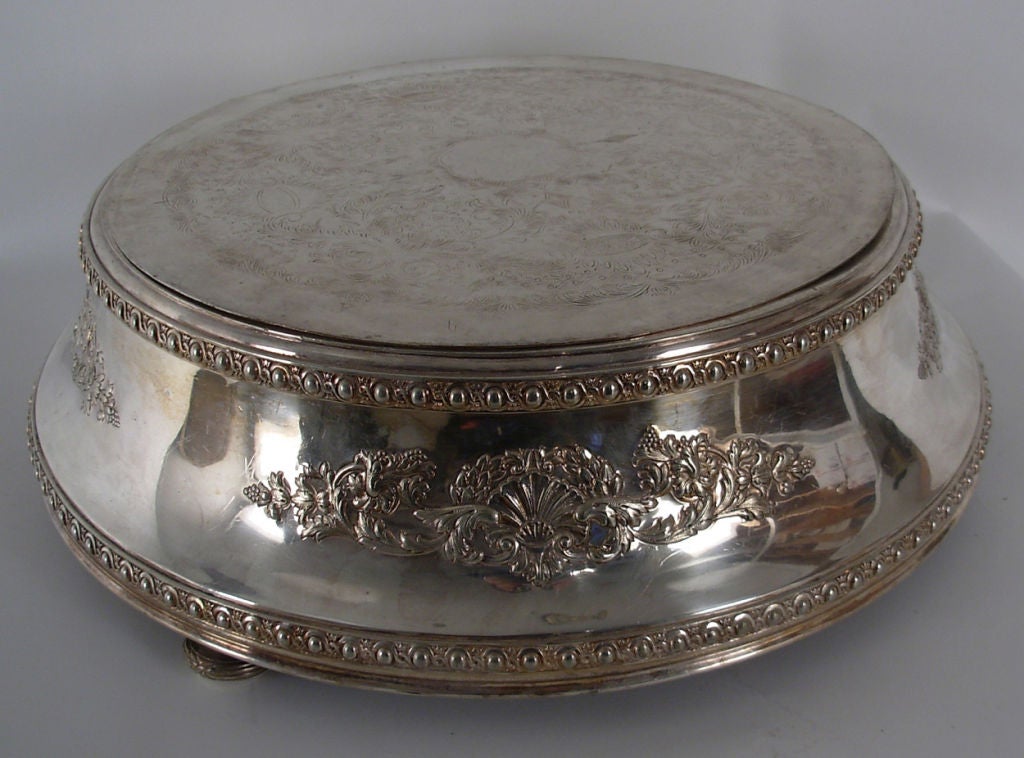 Huge Silver Plate Presentation Plateau