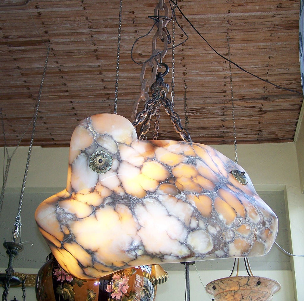 Large Alabaster Light Fixture