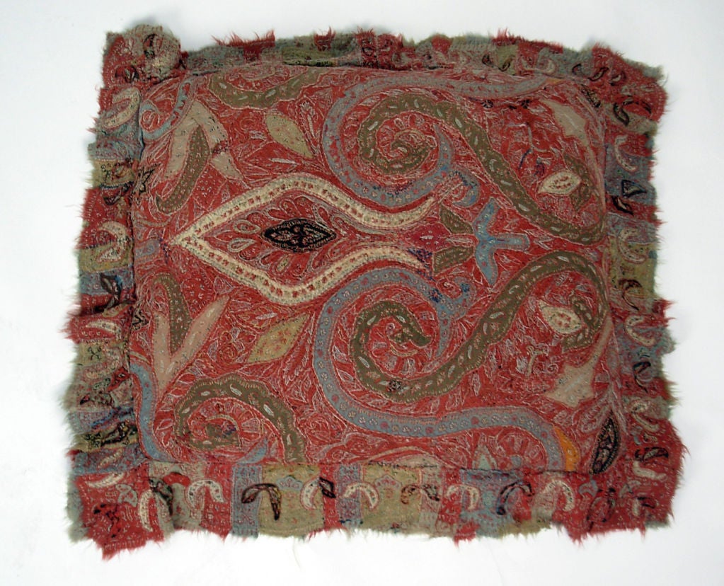 19thC Paisley Textile Pillows