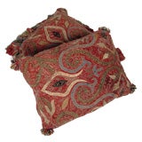 Antique 19thC Paisley Textile Pillows