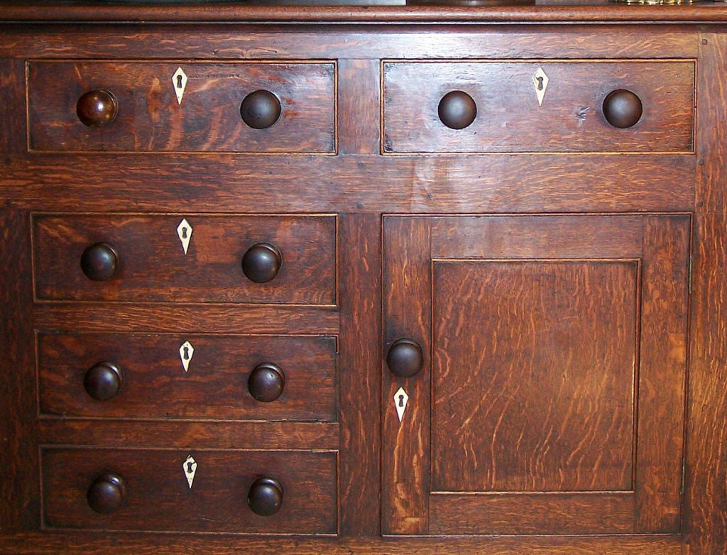 English George III Oak Dresser Buffet, England, Late 18th Century For Sale