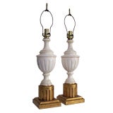 Pair of Italian Marble Lamps