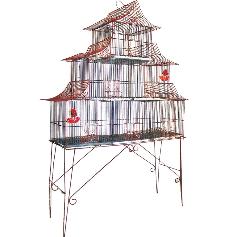 Large Antique Bird Cage