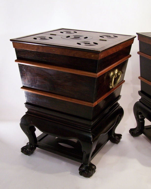 Pair of Mid 20thC Chinese Ice Chests