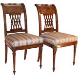 Superb Pr. of Very Stylish French Cherrywood Chairs