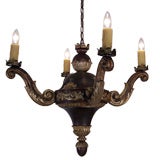 Italian Carved Wood Chandelier Italian Carved Wood Chandelier
