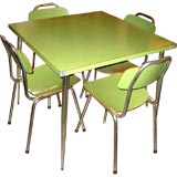 Vintage Italian mid century table and 4 chairs