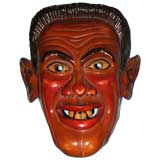 Italian anitique wooden  mask