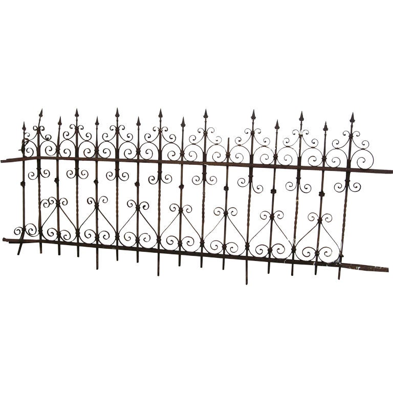Wrought Iron Fence For Sale at 1stDibs
