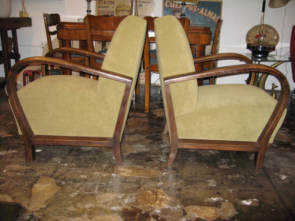 FRENCH ART DECO  PAIR OF CHAIRS