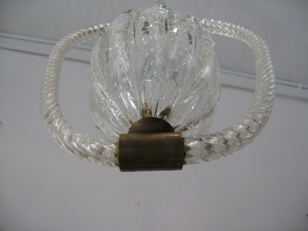 Glass Barovier chandelier For Sale