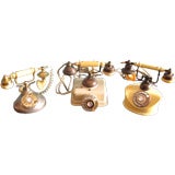 Vintage Japanese set of three phones