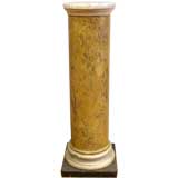 ITALIAN NEOCLASSIC MARBLE SCAGLIOLA AND FAUX MARBLE COLUMN