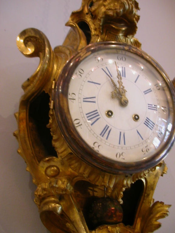 Louis XV Ormolu Cartel Clock