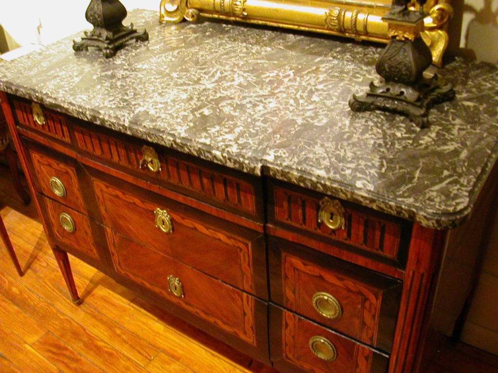 Louis XVI Parquetry Commode Stamped N. Petite