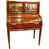 Antique Louis XVI Mahogany Bureau De Cylinder