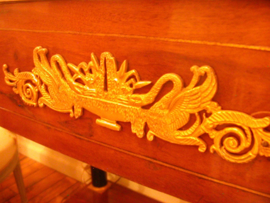 Italian Neoclassic Ormolu Mounted Mahogany & Ebonized Console