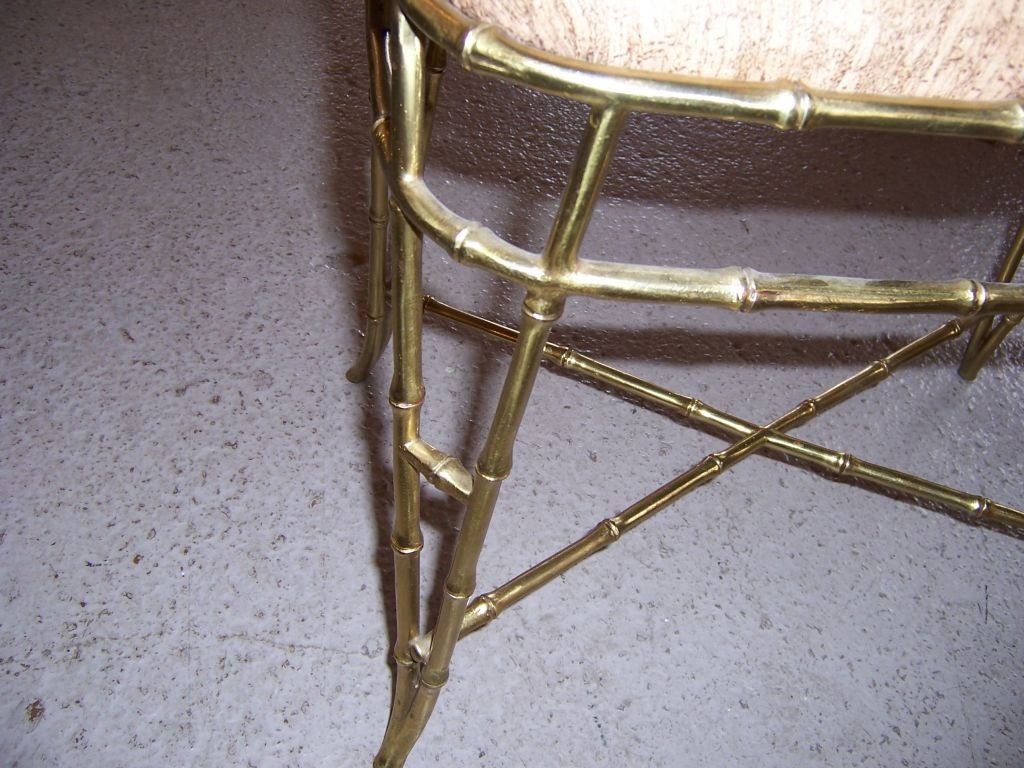 Solid Brass Faux Bamboo Bench