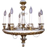 Carved Wood 
Iron Italian Chandelier