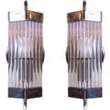 Pair Glass Rod Sconces