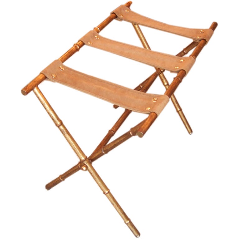 Faux Bamboo Folding  Luggage Rack