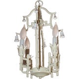 Painted Petite Faux Bamboo Chandelier
