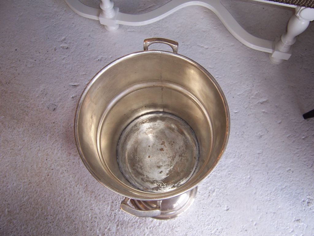 Silver Plated Ice Bucket on Stand