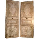 Antique Swedish painted carved doors