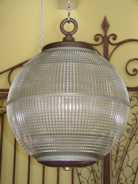 Large scale glass sphere hanging light