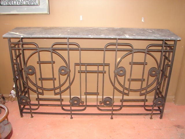 Art Deco ironwork console