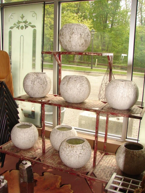Concrete Sphere Planters