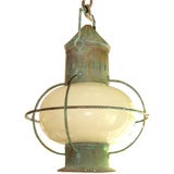 Massive vertigris copper lantern