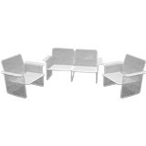 Set of Italian tubular steel furniture