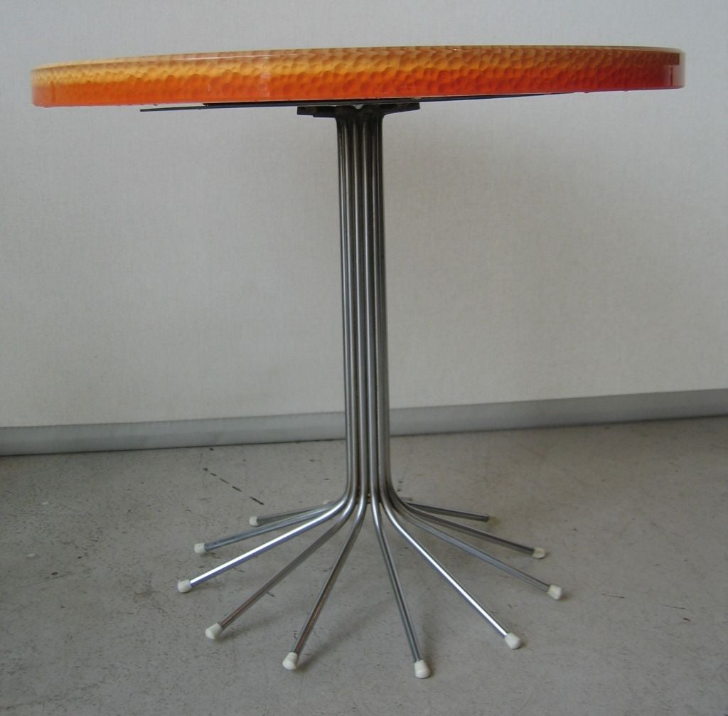 orange accent table