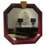 Lacquered Parchment Mirror in the style of Karl Springer