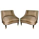 Pair of Petite Slipper Chairs