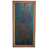 Portrait of Boy with Sled by Bessie Boris