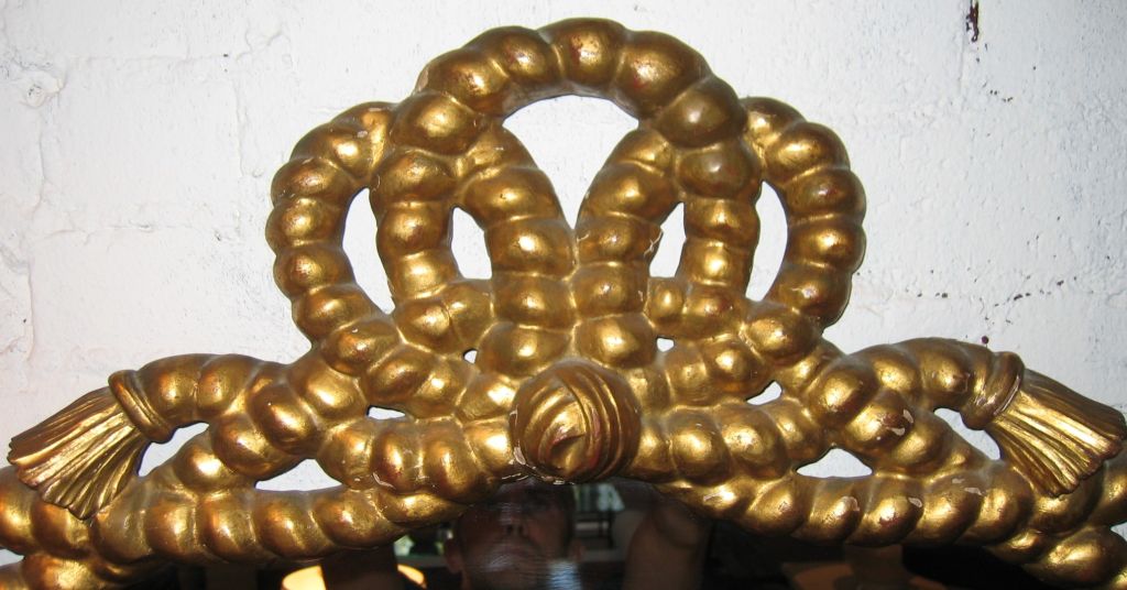 Carved Rope Gilt Frame Mirror