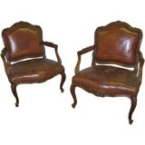 Pair of Louis XV style Fauteuils